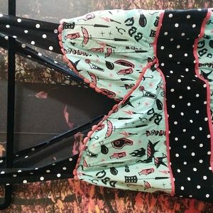 Retro pin Up bbq print dress